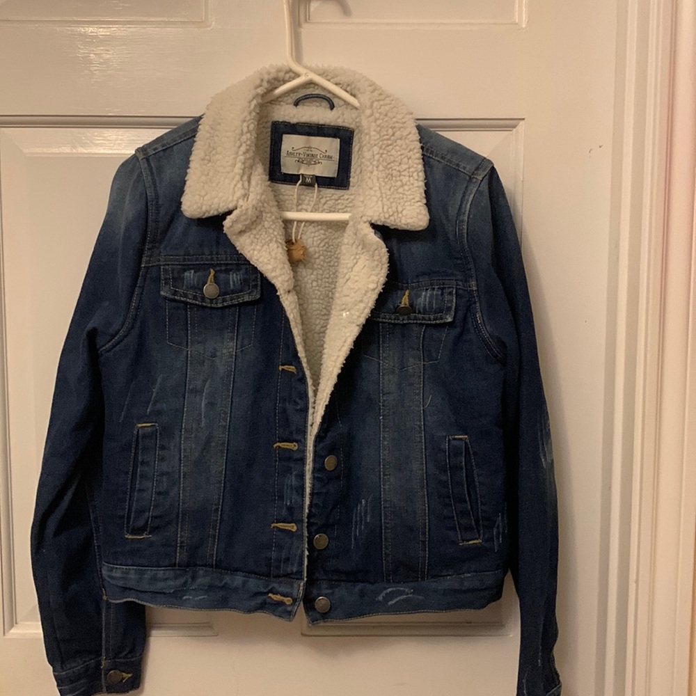 Ashley Vintage Charm Sherpa Lined Denim Jacket